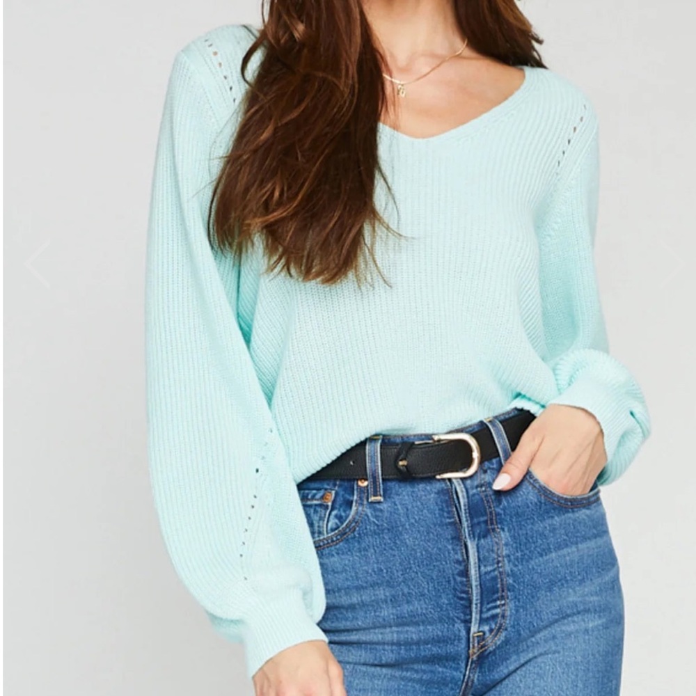 Gentle Fawn sea glass V-Neck Sweater